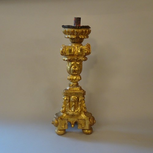 Bougeoir bois doré xviiie - en,