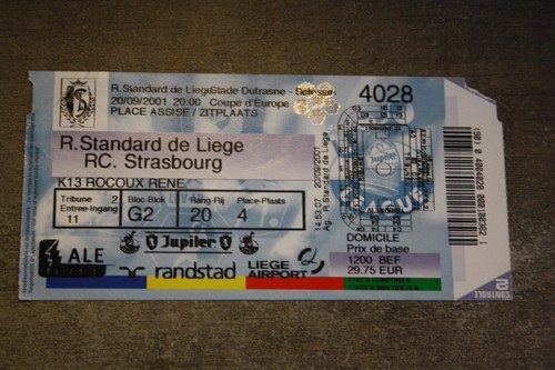 Ticket standard liege v rc - ticket,