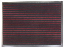 Tapis D'Entrée Antidérapant 60 X 80 CM Noir-Rouge