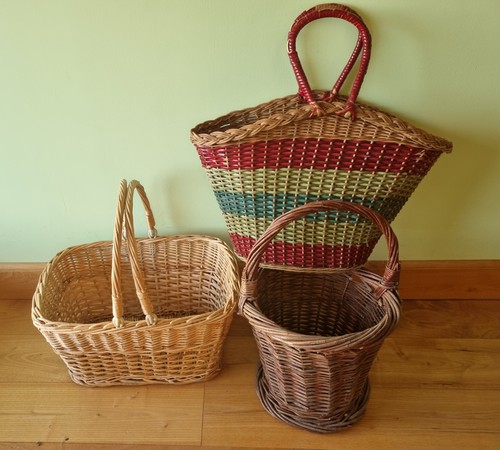 Panier ancien osier - osier, rotin