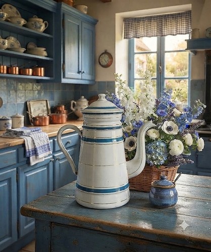 Ancienne cafetiere émaillée - ancienne,