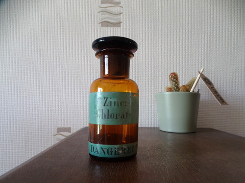 Flacon pharmacie zinc chlorat - pharmacie,