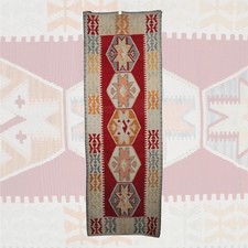 Kilim rouge vintage fait main