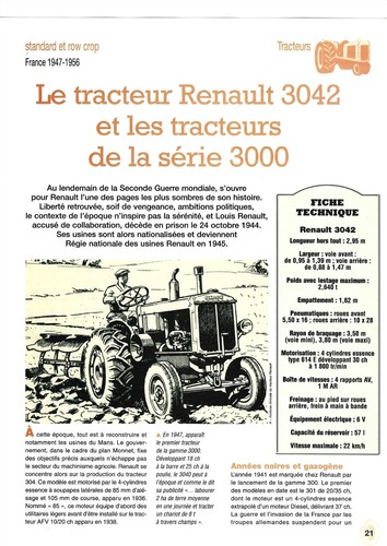 Tracteur renault 3042 - 3042, les