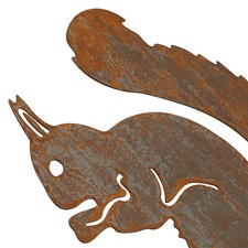 Statue ��cureuil rustique artisanale en fer ajout fantaisiste �� votre paysage e