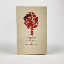 RAINER MARIA RILKE : FRAGMENTS SUR LA GUERRE . 1944 . EO CLANDESTINE N° 1/85
