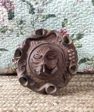 Grolle savoyarde en bois sculpté 6 becs (Art populaire)