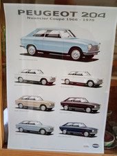 Affiche nuancier Peugeot 204