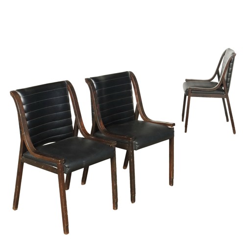 Chaises vintage hêtre simili - chaises,