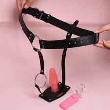 Vibrateur Ceinture Chastité Pantalon Dispositif Dildo Femmes Jouets Gode Sexuels