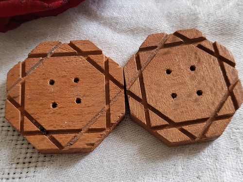 Duo gros boutons ancien - , en