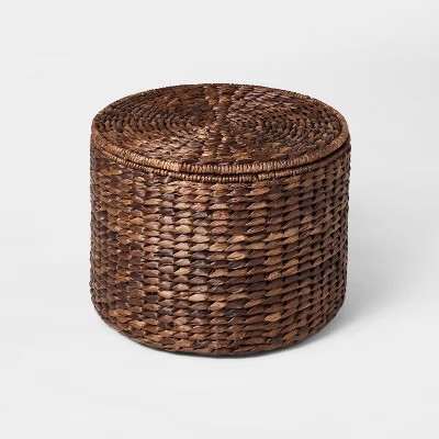 Woven storage ottoman espresso - woven,