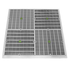 Aquastar 24101 24 " Carré Cadre avec Quatre 12 Plat Grilles - Blanc