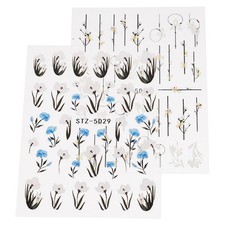  2 Sheets Stickers Ongles