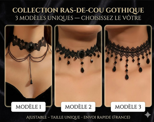 Collier ras cou dentelle - ras,