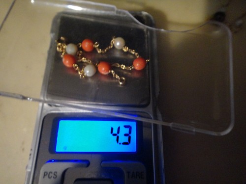 18k bracelet avec perles - or,