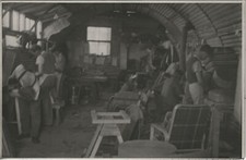 ANTIQUE PHOTO - VINTAGE SNAPSHOT - WORKSHOP CHAIR FURNITURE TRADE WORK 1