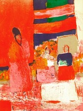 Original 1964 Lithograph "Mexique" by Bernard Cathelin