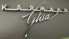 German (HUF) 1963-74 OEM Volkswagen KARMANN GHIA DECK LID Script EMBLEM