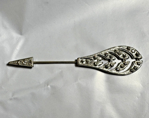 Vintage silver tone jabot pot - vintage,