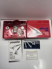 Vintage Paasche VL Airbrush Set w/ Hose Jars & Box Complete Artist Hobby Kit