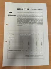 Deutz 11ps F1L 612 Farm Tractor Price Sheet 1953 Brochure Tractor Brochure M1