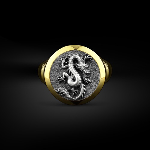 Bague chevalière homme - , en