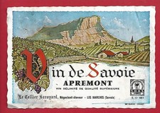 120-11 Etiquette Vin de SAVOIE APREMONT Le Cellier Savoyard, négoc. LES MARCHES