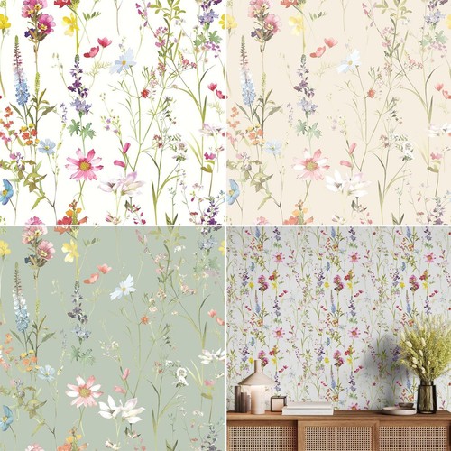 Papier peint floral - papier,