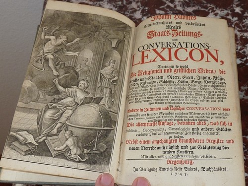 Superbe livre 1745 johann - livre, de