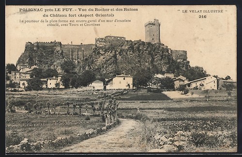 Cpa polignac vue rocher - vue, du