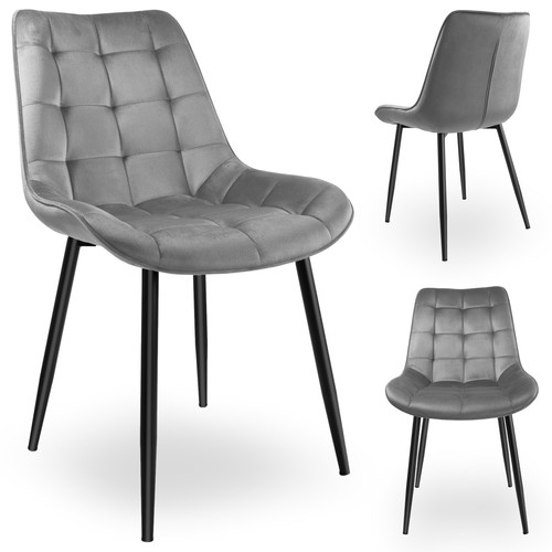Fauteuil velours graphite - en,