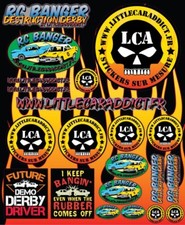 Autocollant Rc Banger, Demolition Car, Kamatec, Derby, 1:12, Littlecaraddict