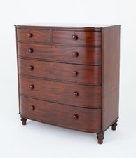 Period Regency Chest Drawers D Front Commode Mahogany