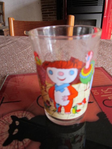 Rare verre moutarde ancien - verre, à