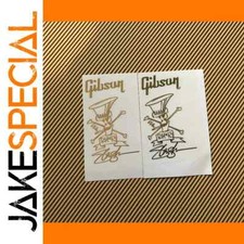 Headstock Logo 2Pcs Gibson Skull Gold 3D Guitar Headstock Decals