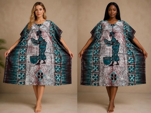 Boubou femme batik wax - batik, bassam