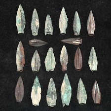 Lot Sale 20 Genuine Ancient Luristan Bronze Arrowheads Circa 1800 - 600 BC