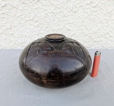 Vase Boule Art Déco en bois