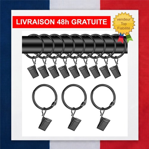 Anneaux rideaux avec pinces - anneaux,