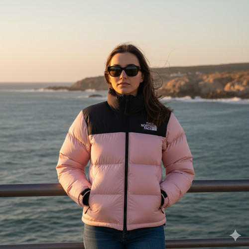 Pink unisex nuptse down - unisex,