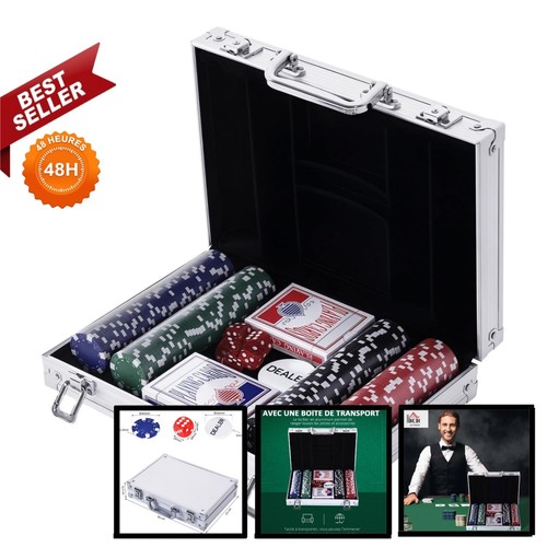 Homcom mallette poker - mallette,