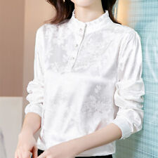 Femme Jacquard Chemise Satin