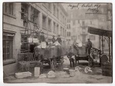 Photo old trades 1907 pottery workers - factory sink ceramic fountain
