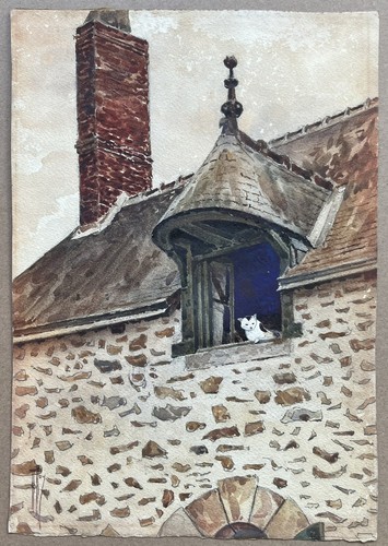 Aquarelle originale ancienne - originale,