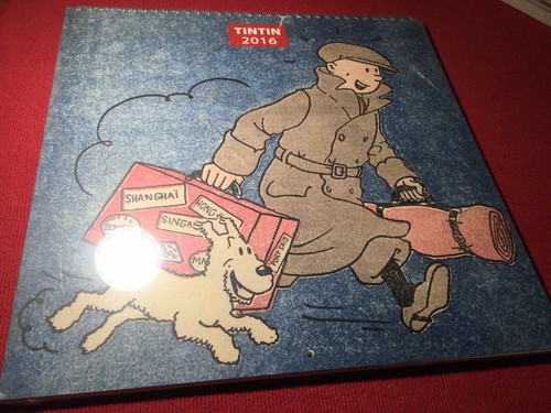 2016 calendrier tintin 12 - calendrier,
