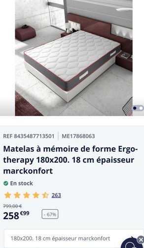 Matelas mémoire forme - mémoire, de