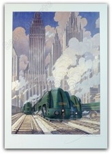 Affiche François Schuiten La Type 12 New-York signée 400ex 50x70 cm
