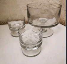 Vintage 9 Pieces- Verrines Lourds En Verre - Coupe A Dessert, Punch, Cocktail...