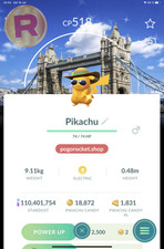 Shiny Pikachu Summer Costume London Background Road Trip Go Reg or 1M